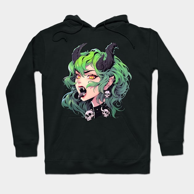 Phonk Demon Girl Hoodie by DarkSideRunners